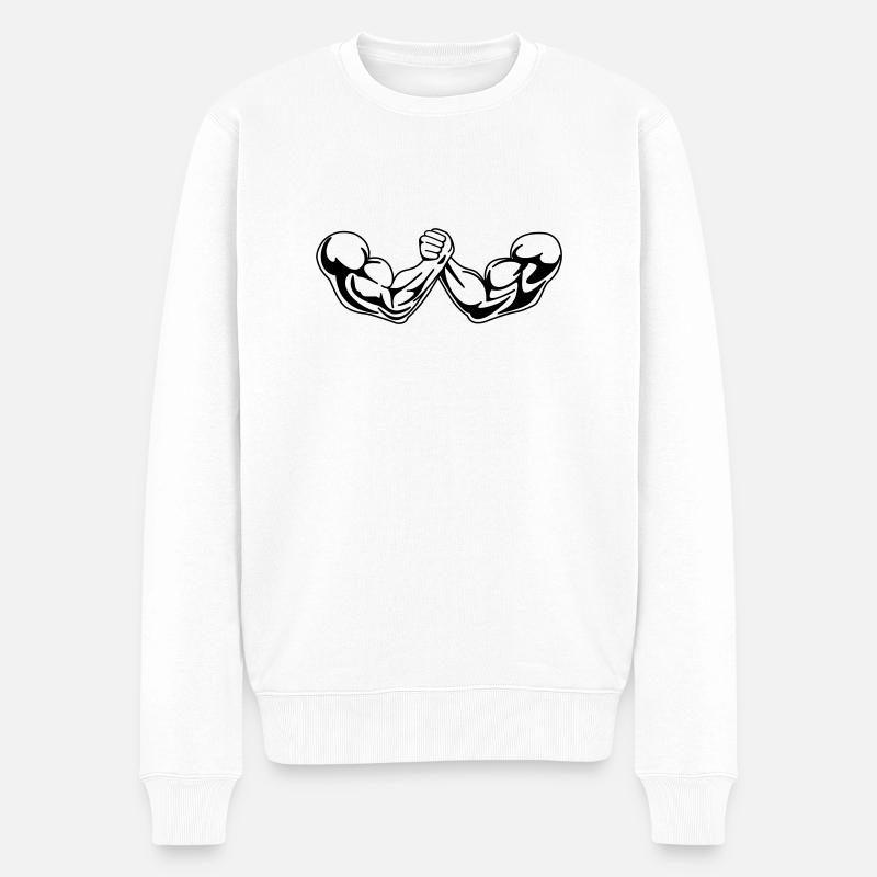 armscomplete - Männer Premium Bio Pullover - Weiß