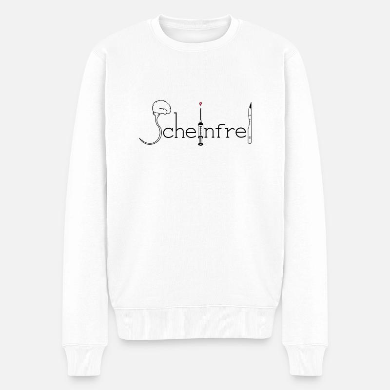 Scheinfrei - Männer Premium Bio Pullover - Weiß