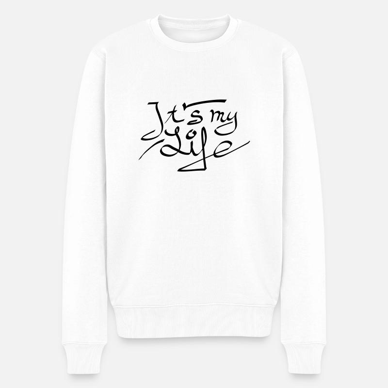 It's my Life - Männer Premium Bio Pullover - Weiß