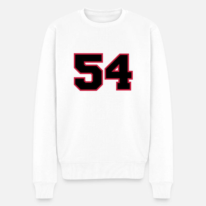 number54 - Männer Premium Bio Pullover - Weiß