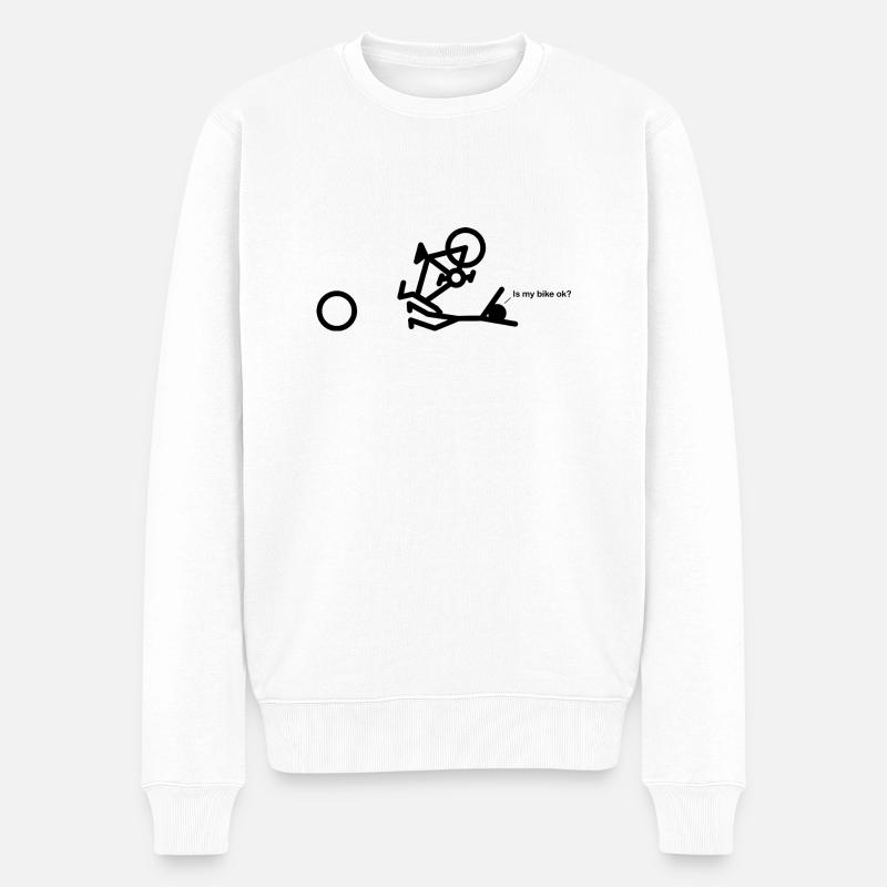 Bike Crash OK - Männer Premium Bio Pullover - Weiß