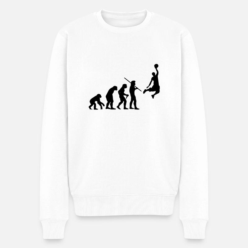 Evolution Basketball - Männer Premium Bio Pullover - Weiß
