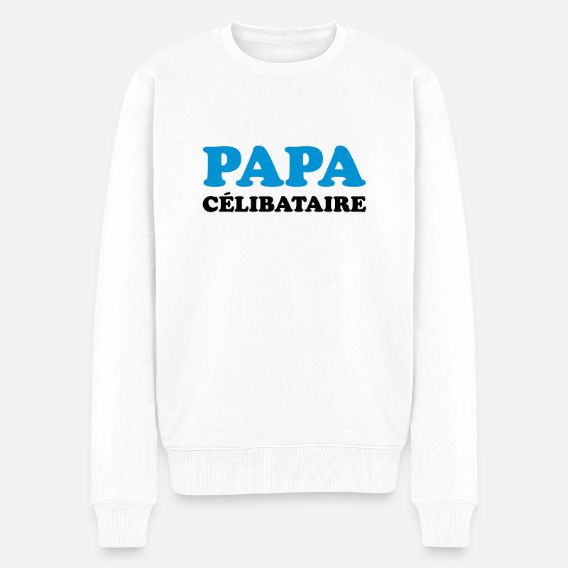 Papa Célibataire - Pull Premium bio Homme - blanc