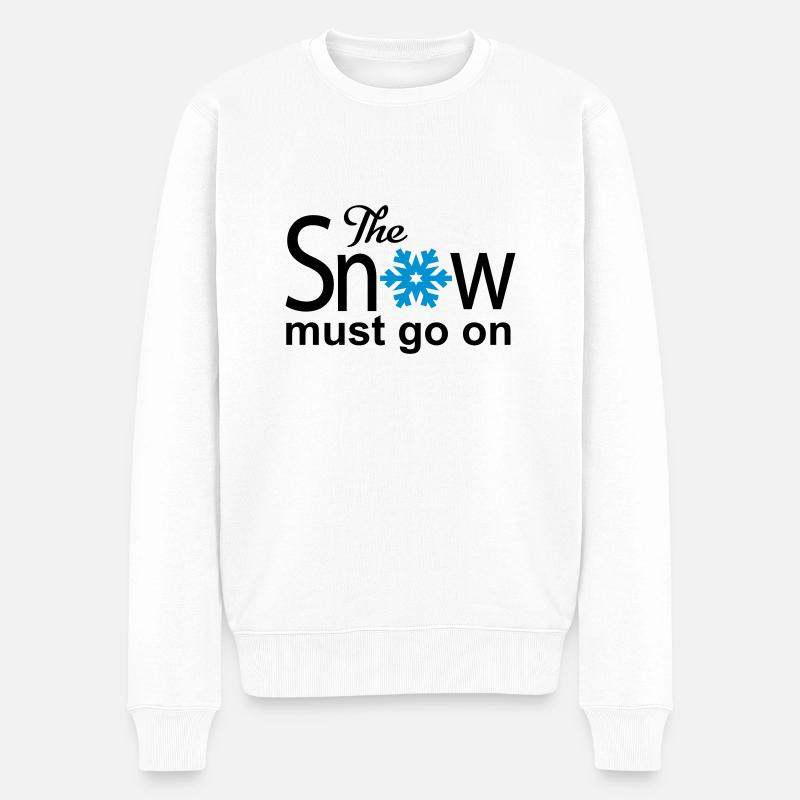 Ski - Männer Premium Bio Pullover - Weiß