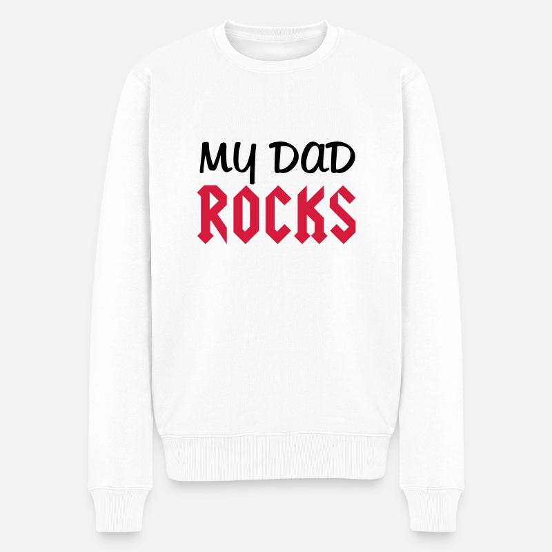Dad Rocks - Pull Premium bio Homme - blanc
