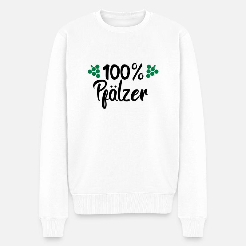 100% Pfälzer - Männer Premium Bio Pullover - Weiß
