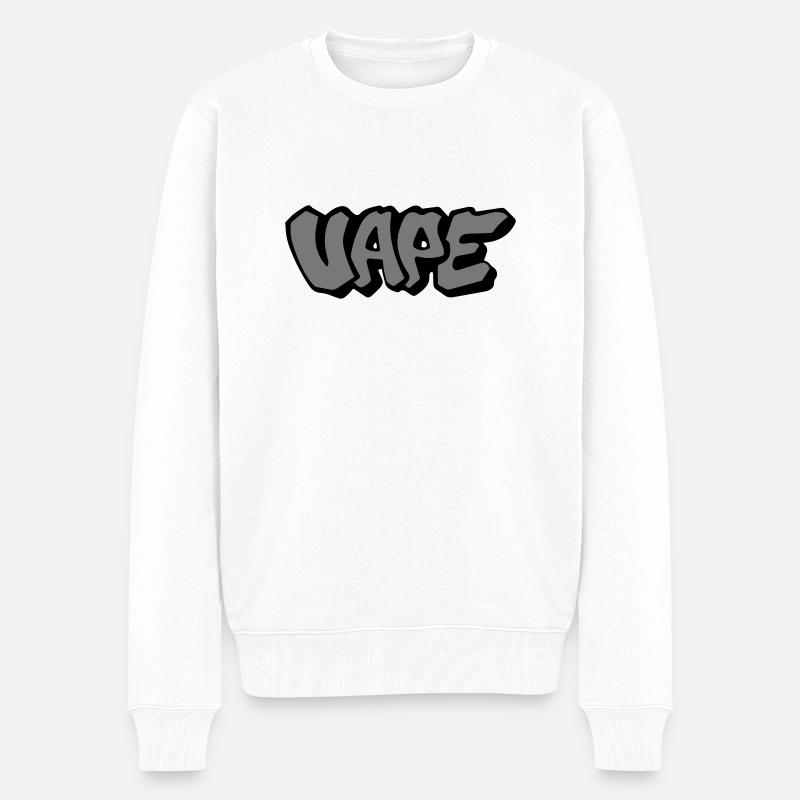 Vape Graffiti - Männer Premium Bio Pullover - Weiß
