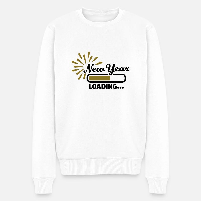 Silvester - Männer Premium Bio Pullover - Weiß
