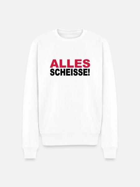 Alles Scheisse! - Männer Premium Bio Pullover - Weiß