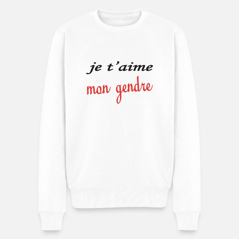 Je t'aime mon gendre - Pull Premium bio Homme - blanc
