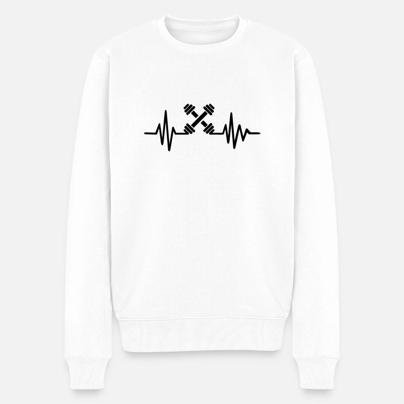 Haltérophilie - Pull Premium bio Homme - blanc