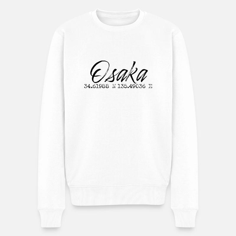 Osaka - Männer Premium Bio Pullover - Weiß