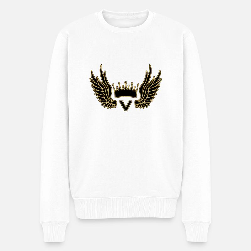 Couronne - Pull Premium bio Homme - blanc