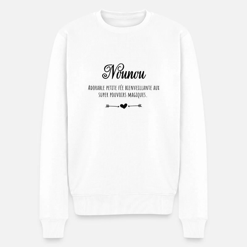 Nounou adorable fée - Pull Premium bio Homme - blanc