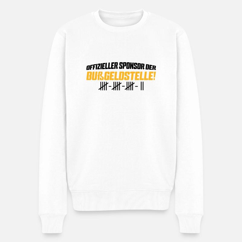 Offizieller Sponsor der Bußgeldstelle Deisgn - Männer Premium Bio Pullover - Weiß