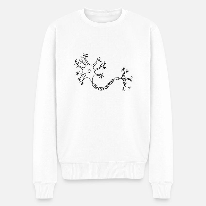 Neuron - Männer Premium Bio Pullover - Weiß