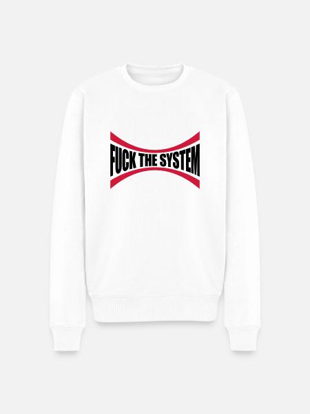 Logo J'emmerde le système - Pull Premium bio Homme - blanc