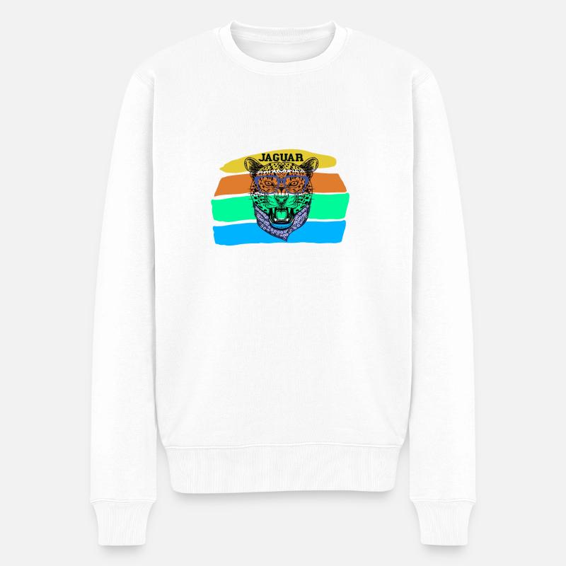 Jaguar - Männer Premium Bio Pullover - Weiß