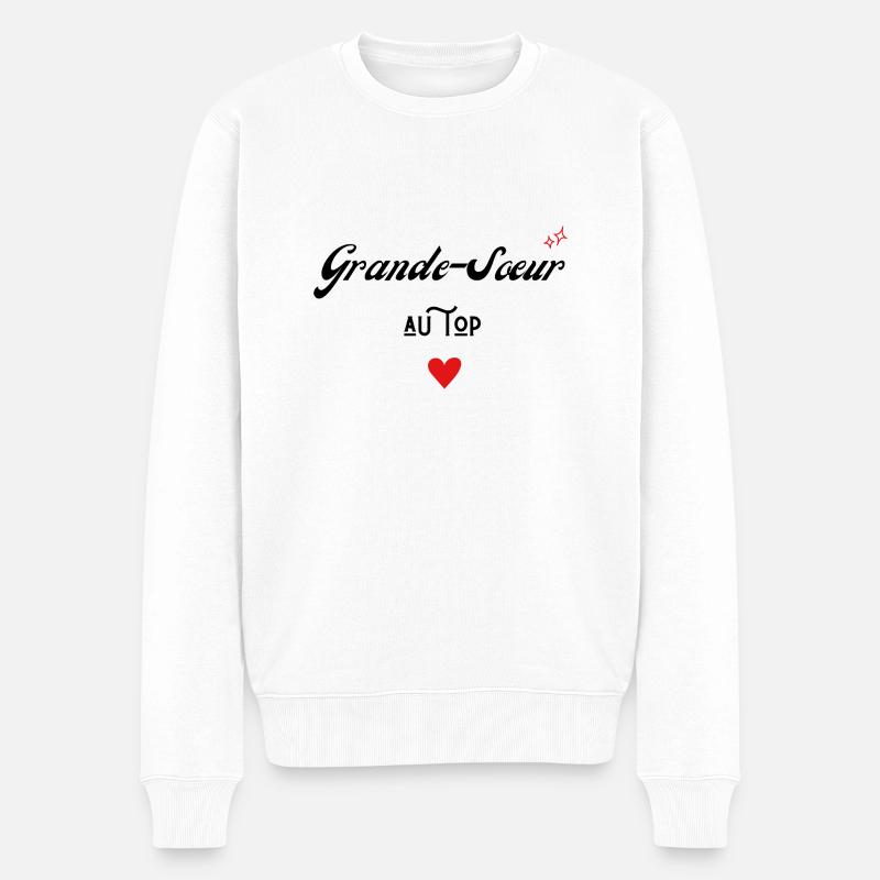Grande-Sœur au top idée cadeau - Pull Premium bio Homme - blanc