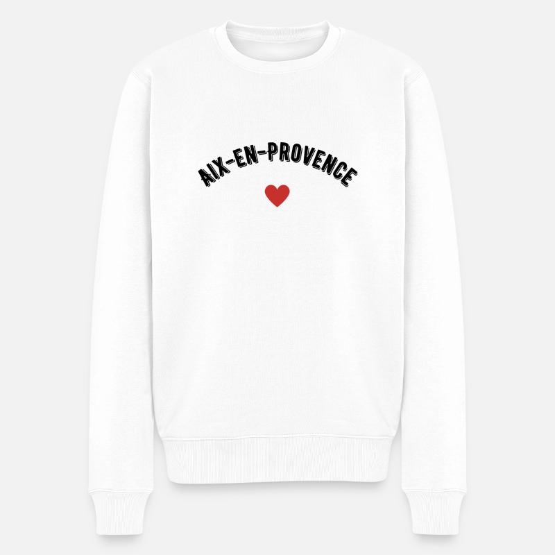 aix en provence - Pull Premium bio Homme - blanc