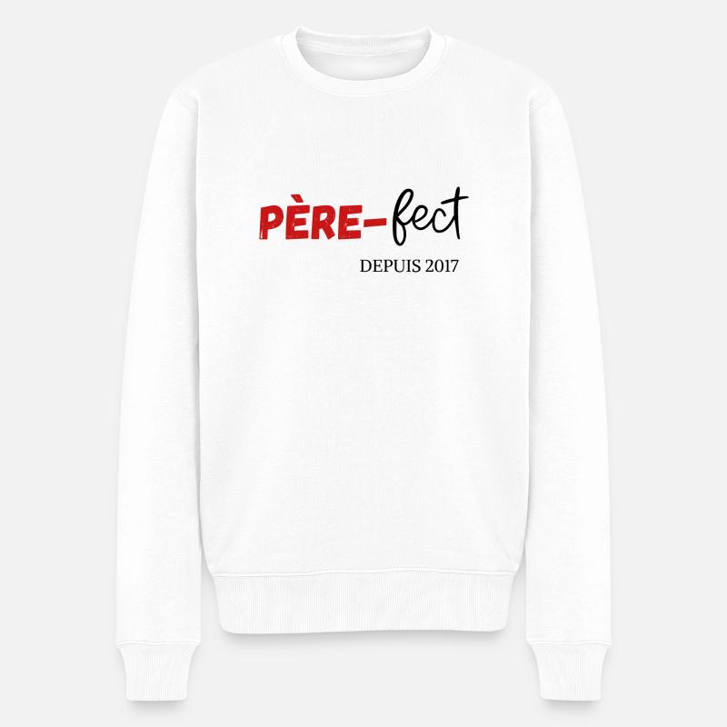 Père fect Depuis 2017 - Pull Premium bio Homme - blanc