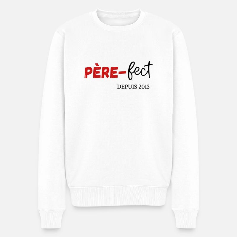 Père fect Depuis 2013 - Pull Premium bio Homme - blanc