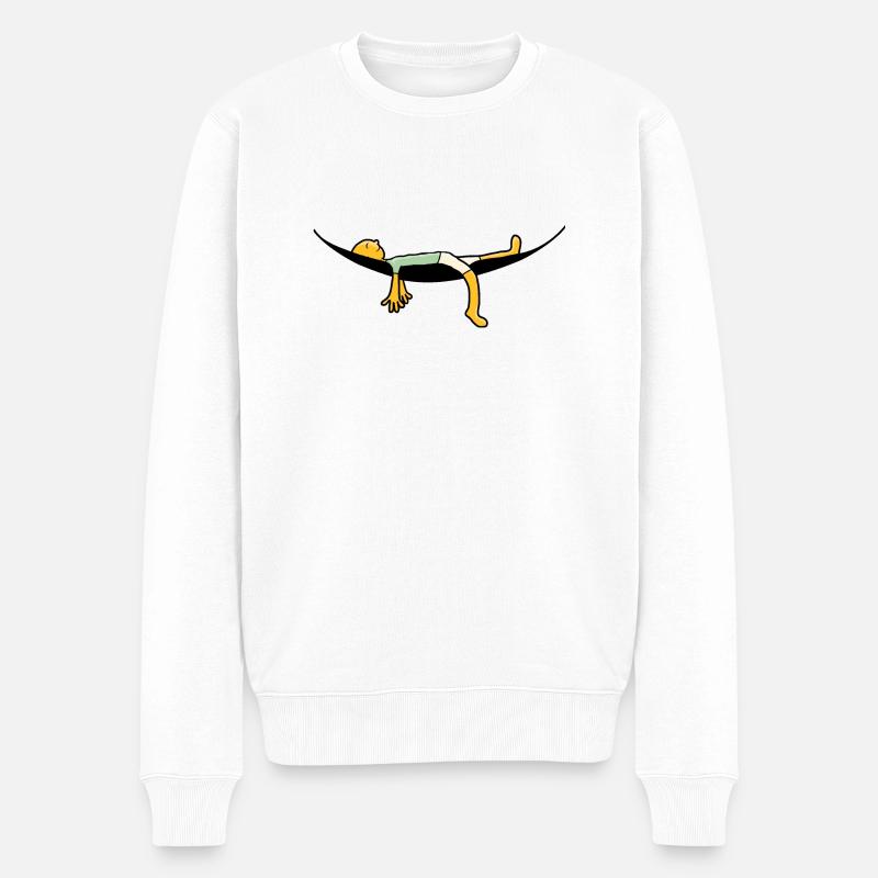 Hamac Sommeil Détente Joyeuses Fêtes - Pull Premium bio Homme - blanc