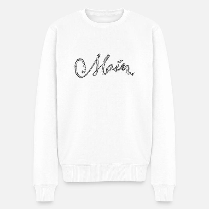 Moin - Männer Premium Bio Pullover - Weiß