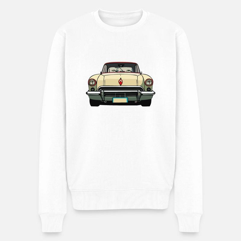 Oldtimer-Spielzeugauto - Männer Premium Bio Pullover - Weiß