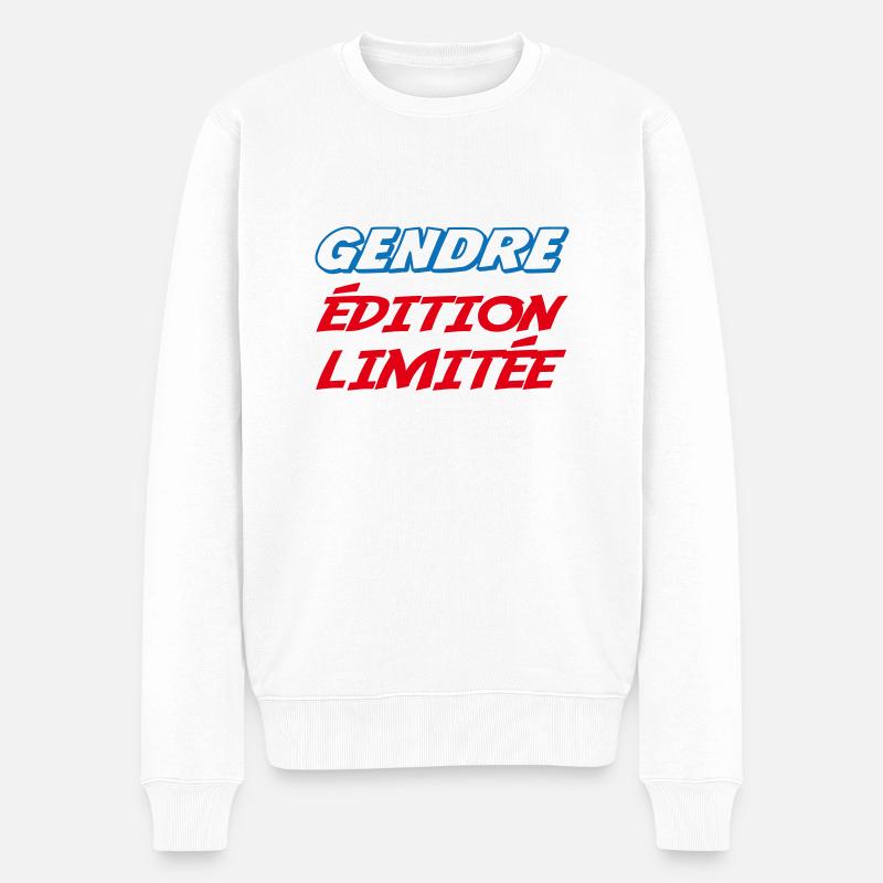 Limitierte Auflage GENDRE - Männer Premium Bio Pullover - Weiß