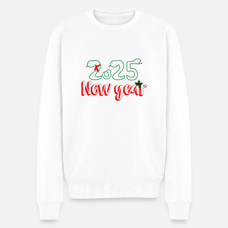 Nouvel An Serpent - Pull Premium bio Homme - blanc
