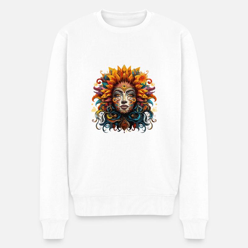 Portrait du soleil - Pull Premium bio Homme - blanc
