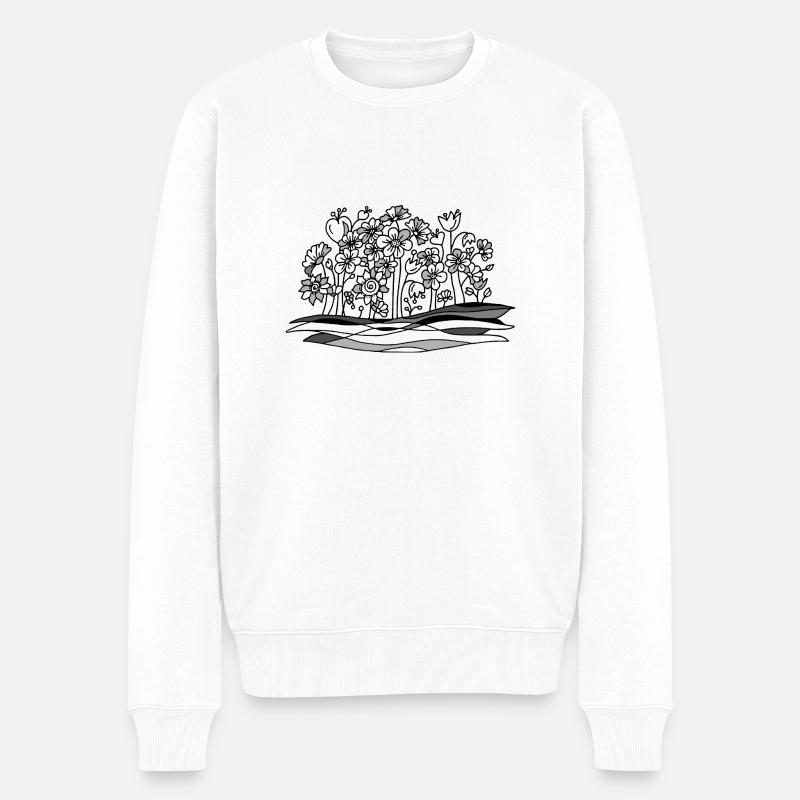 Fleur - Pull Premium bio Homme - blanc