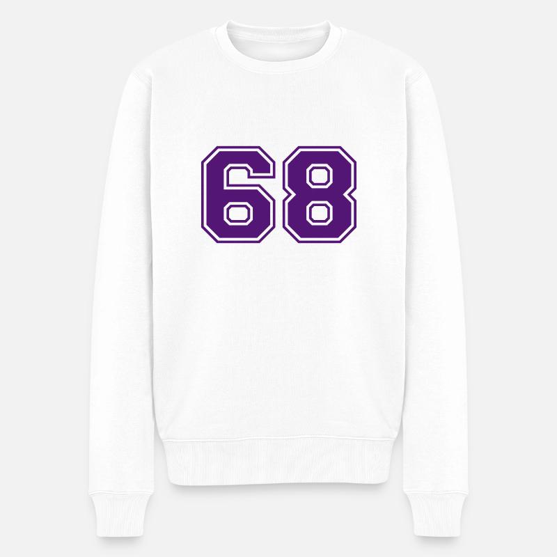 68 - Männer Premium Bio Pullover - Weiß