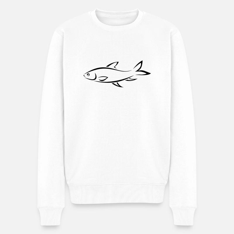 fish319 - Männer Premium Bio Pullover - Weiß