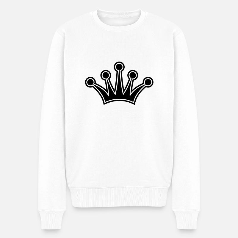 Crown - Pull Premium bio Homme - blanc