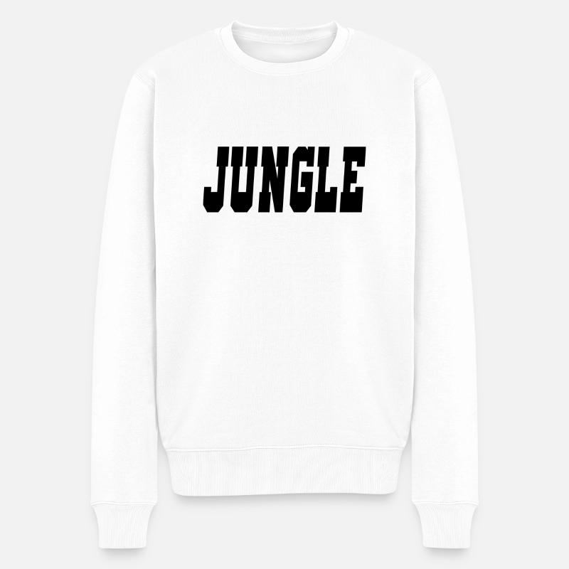 Dschungel - Männer Premium Bio Pullover - Weiß