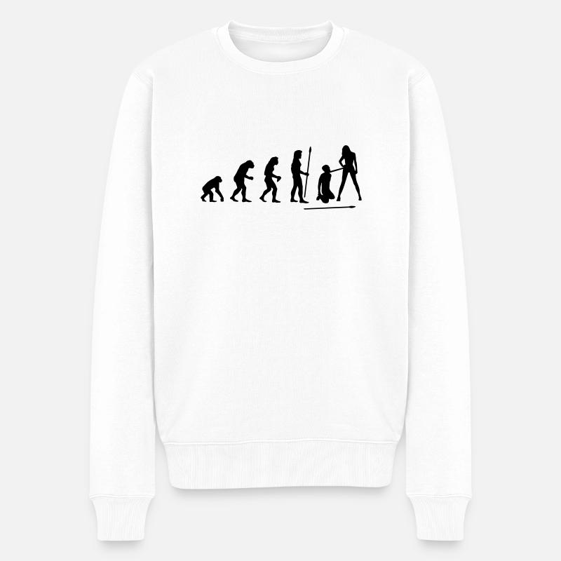 evolution_wedding1 - Men's Premium Organic Jumper - white