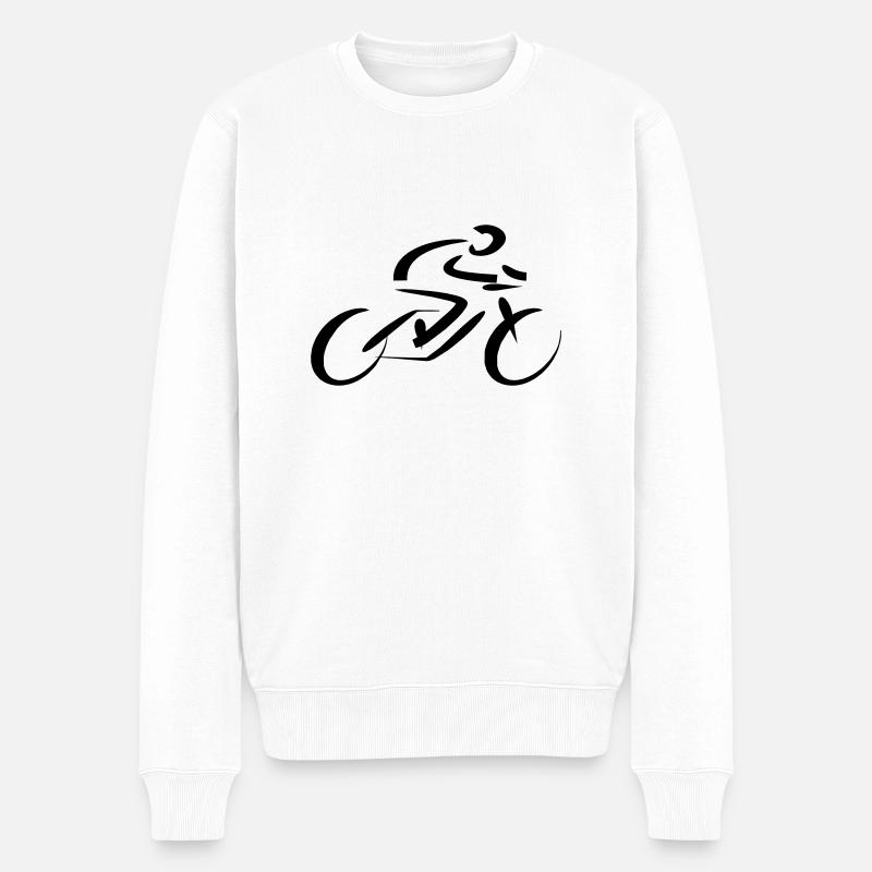 Radsport - Männer Premium Bio Pullover - Weiß