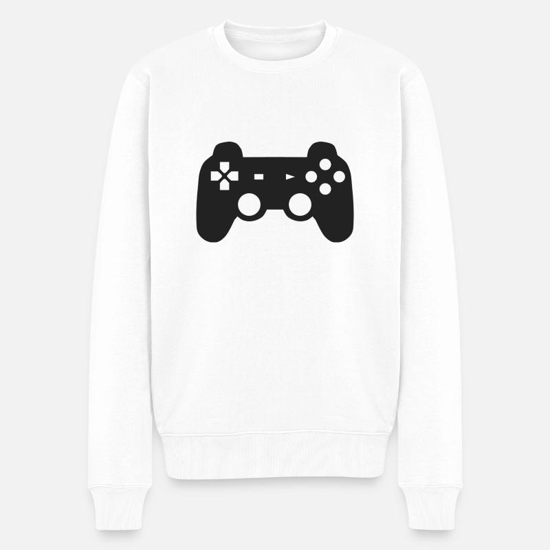 controller - Männer Premium Bio Pullover - Weiß