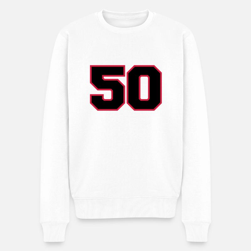 Number50 - Pull Premium bio Homme - blanc
