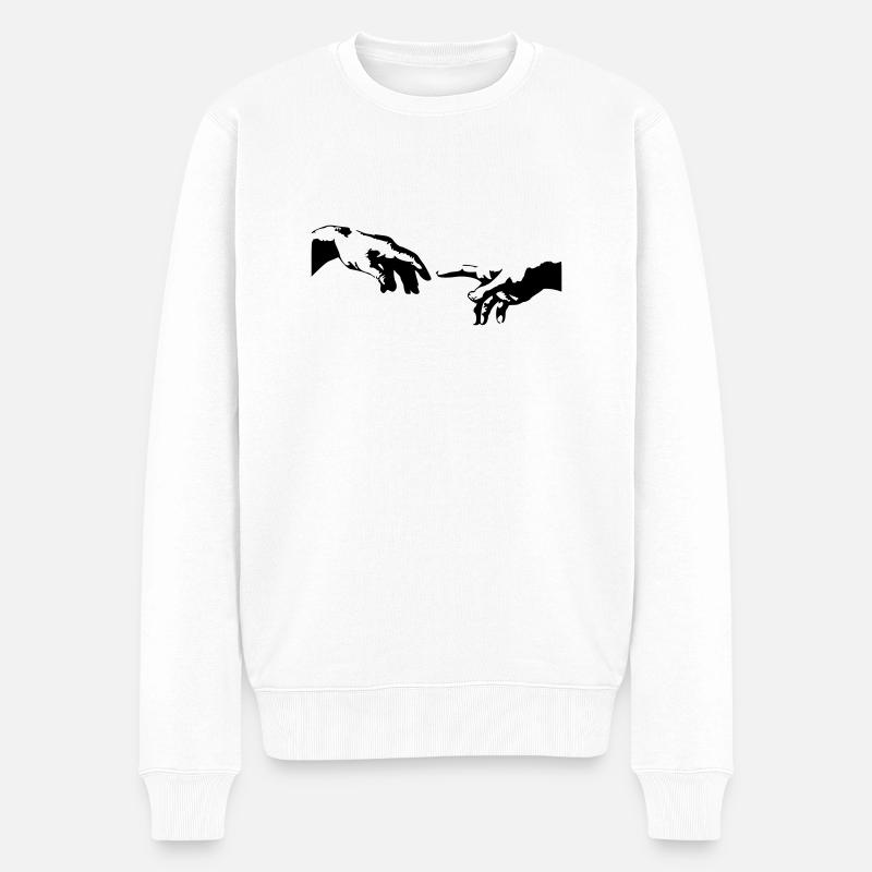 Main de la peinture chapelle sixtine - Pull Premium bio Homme - blanc