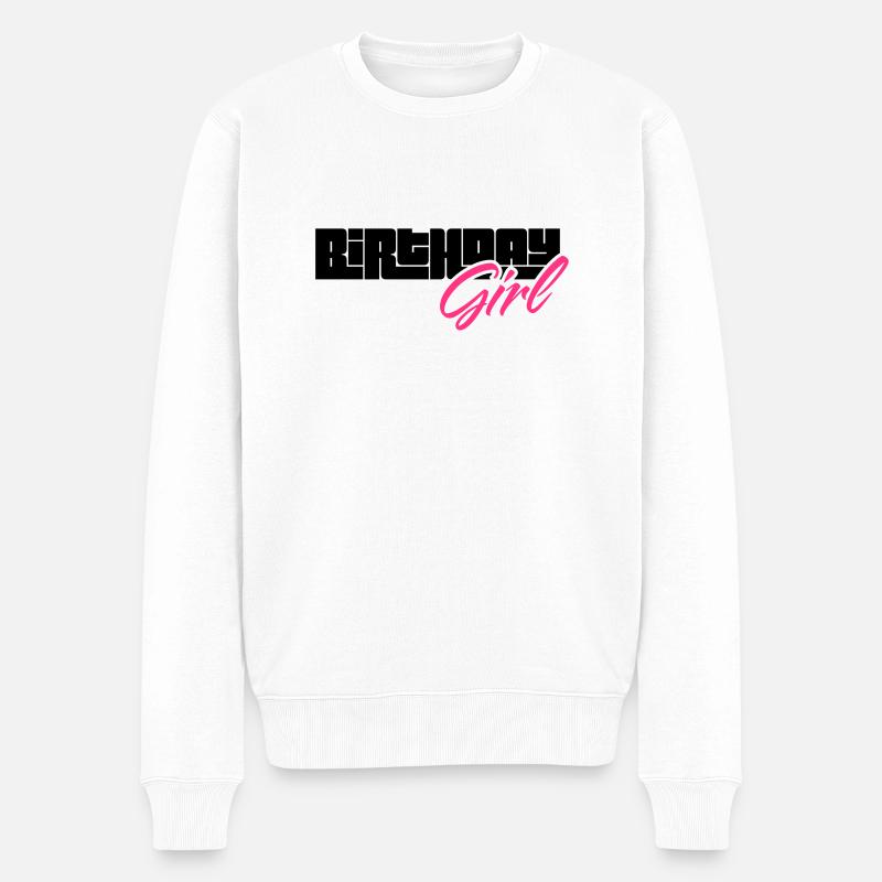fille d'anniversaire - Pull Premium bio Homme - blanc