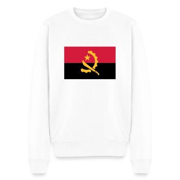 Angola Flagge - Männer Premium Bio Pullover - Weiß - Vorne - Thijin (182cm)