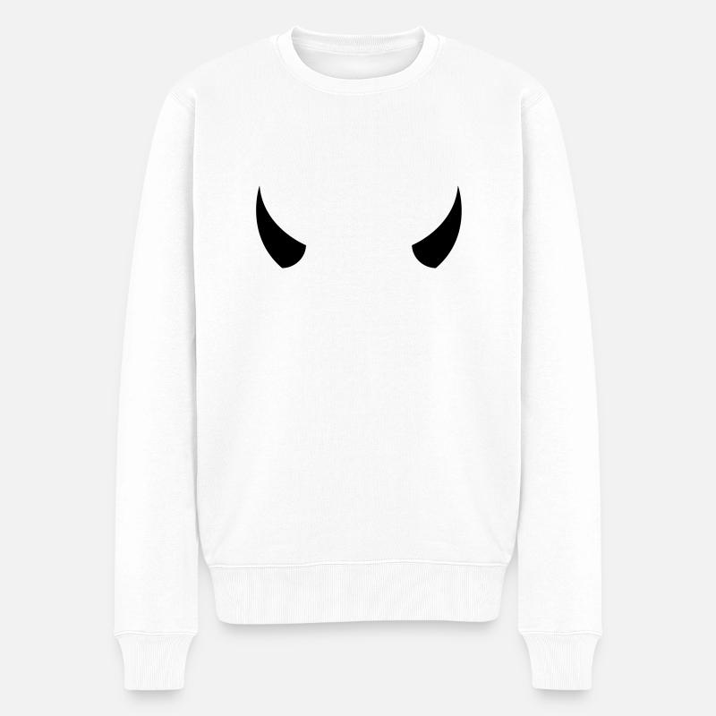 devil_wild__f1 - Männer Premium Bio Pullover - Weiß