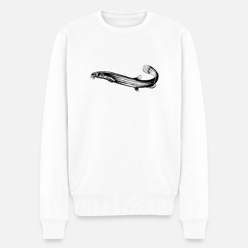 Schlammpeitzger - Männer Premium Bio Pullover - Weiß