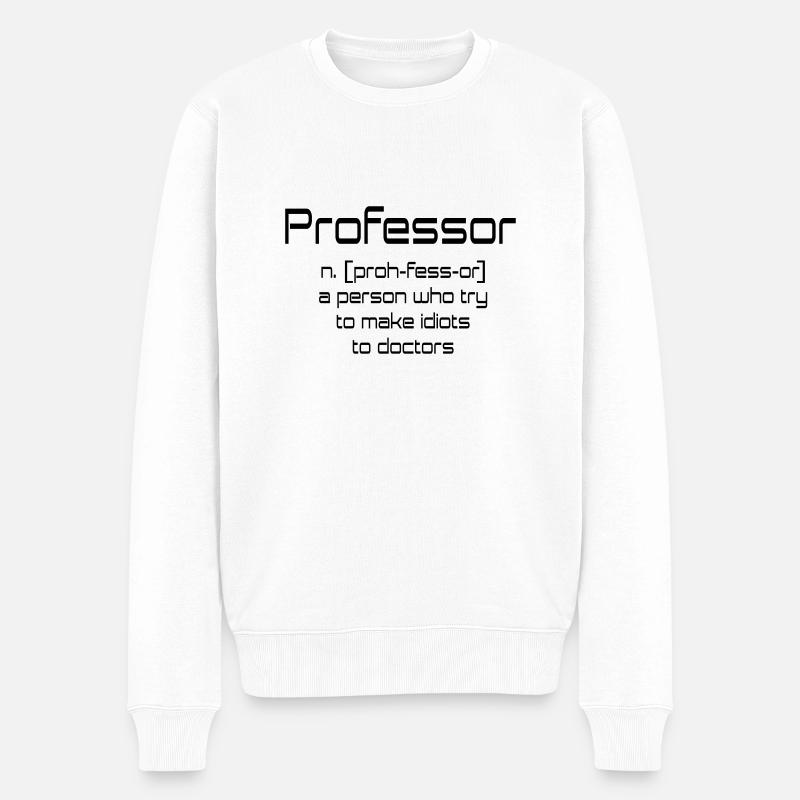 professor - Männer Premium Bio Pullover - Weiß
