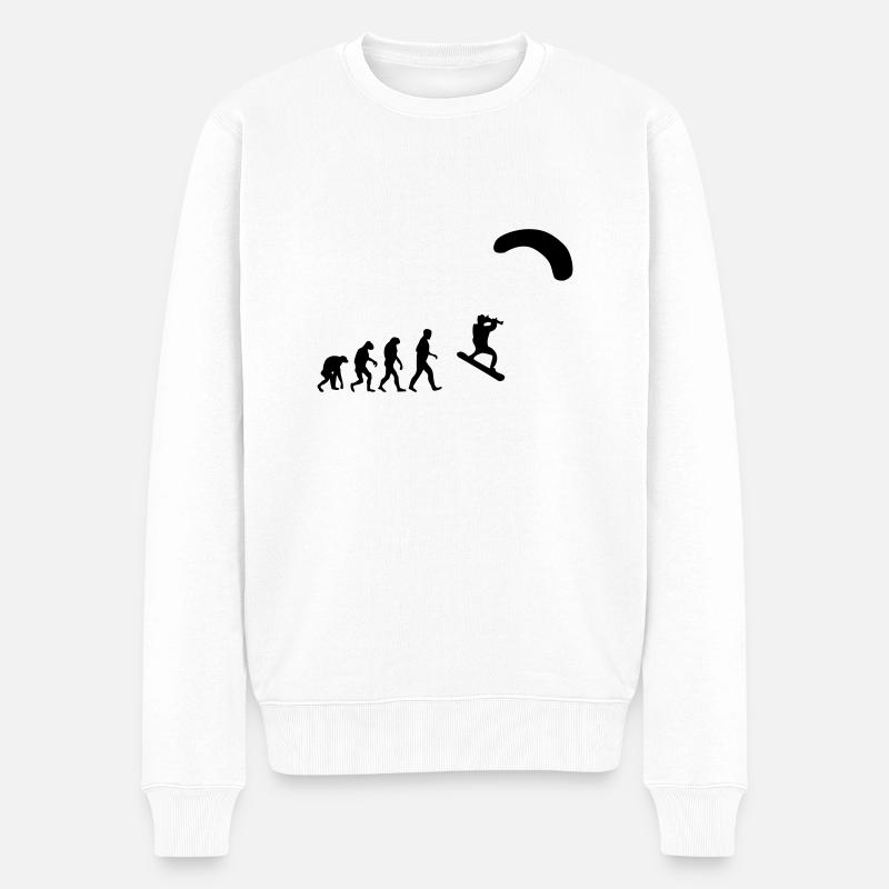 kitesurfer - Männer Premium Bio Pullover - Weiß