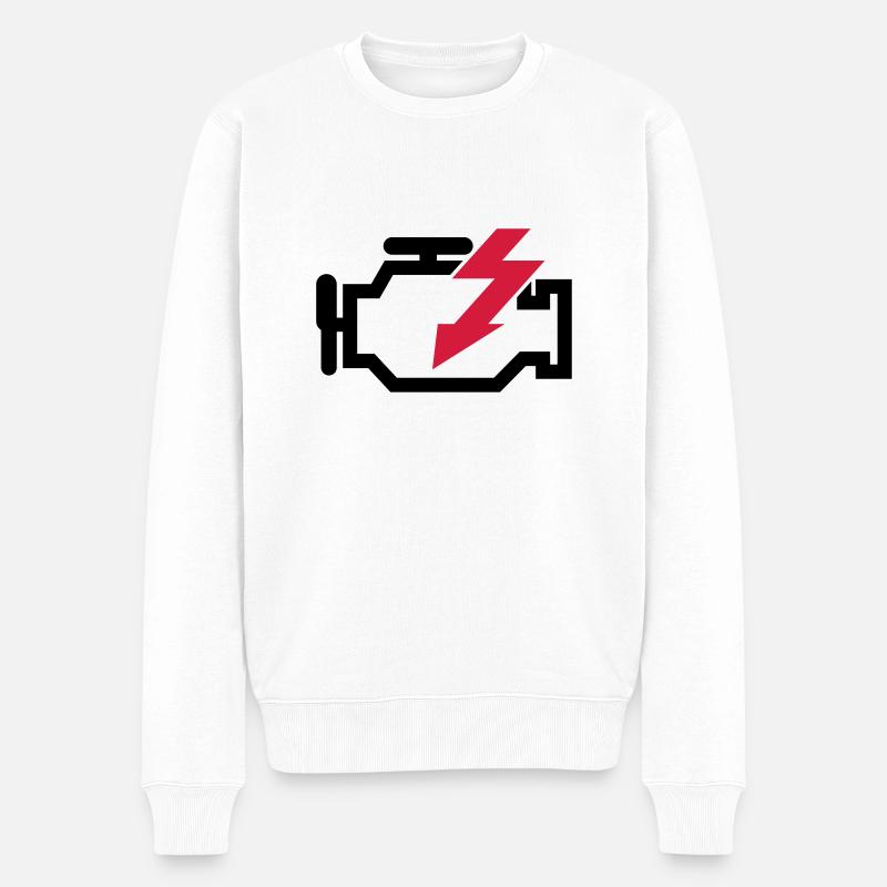 Broken Engine - Motor kaputt - Männer Premium Bio Pullover - Weiß