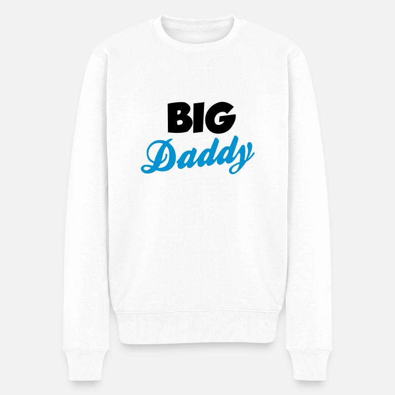 Daddy - Männer Premium Bio Pullover - Weiß